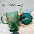 Tumbler Mug with Lid and Straw