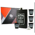 Whiskey Flask (Jack Daniel Themed) 5pc Set -Colour Options