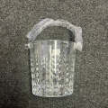 Crystal Diamond Pattern Glass Ice Bucket
