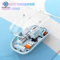 Transparent Magnetic Mouse Triple Mode 2.4G Bluetooth Compatible Wireless Rechargeable Suitable F...