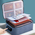 Large Capacity Files Storage Bag Double three Layer Passports Organizer Bag With Lock Three Layer...