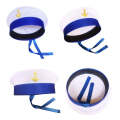 Sailor Hat Yacht Captain Hat Navy Marine Hat Adjustable Sailor Captain Costume Men Boat Navy Hat ...