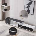Modern TV Stand/Coffee Table  Black + White