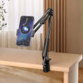 360 Cell Phone Stand Tablet Clamps Rotating Holder Lazy Bracket For Desk Height Adjustable Broa...