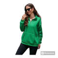 Casual Plain Collar Half Long Sleeve Women Sweatshirt- Various Colours