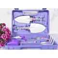 5 Pieces Gardening Tools with Purple Floral Print