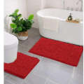 Bath Mat Set 2 Pieces, 20 * 31'' Bathroom Mat and 20 * 20'' U Shape Toilet Rug with Non Slip Adhe...