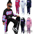 Tween Girl Campus Sports Leisure Hooded Knitted Tracksuit Various Colours Available