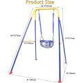 Kid Toddler Swing Seat with Stand Folding Frame