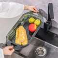 Telescopic Sink Drain Basket, Length Adjustable Sink Holder Sink Organizer,drainer Net Basket For...
