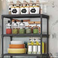 Black 3 Tier Multipurpose Storage Rack For Condiment & Microwave Oven & Toaster Oven