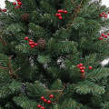 Artificial Hinged Christmas Tree with Cones and Berries 220CM