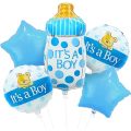 Baby Boy Balloons - 30 Inch, Pack of 5 It's A Boy Balloon Set