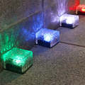 Solar Powered LED Stone Shape Outdoor Garden Ice Cube Brick Lamp