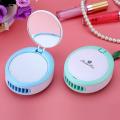 Creative USB mirror fan mini portable makeup mirror palm fan leafless air conditioning fan
