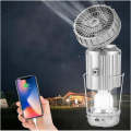 Solar Rechargeable Lantern with Fan ,Speaker and Power Bank