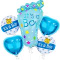 Baby Boy Balloons - 30 Inch, Pack of 5 It's A Boy Balloon Set