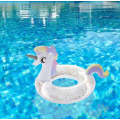 Inflatable Pool Floats, Unicorn Swimming Aids, Inflatable Swimming Ring, Glitter White Swimming R...