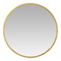Bali Modern Round Wall Mirror, Gold Trim - 50cm