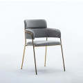 Nordic Dining Chair Lounge Chair Single Metal Fabric Restaurant Dining Chair Designer Cafe Dressi...