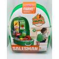 Children Simulation Kitchen Tableware Makeup Cashier Tool Set Backpack Box Toys