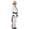 Boys Navy Admiral Halloween Cosplay Costume Police Uniform Role Play Dress up- Size 3/4yrs