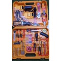 Cordless Electric Drill Inc 2 X Battery & Charger + 43pc Set Various Tools