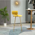 Bar Stools with Back and Footrest Counter Height Bar Chairs - Various Colours