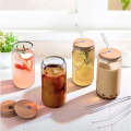 Drinking Glass Set/Smoothie 4pc Bamboo Lids