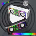 TWS Dual-Tone Transparent Mech Speaker RGB Light Bluetooth 5.0 Portable Subwoofer Portable Wirele...
