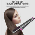 3-in-1 hair straightener, curling iron, hair straightening comb, with LED temperature display, fo...