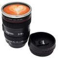 Camera Lens Coffee Mug | Steel Insulated Travel Tea Cup, Thermos Flask 400 ML, Black.