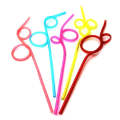 Creative Plastic Curved Straws - 5pc