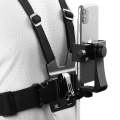 Universal Cell Phone Chest Mount Harness Strap Holder Mobile Phone GoPro Clip POV Video