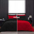 Downluxe Full Size Comforter Set - Red And Black Full Comforter - Soft Bedding Sets For All Seaso...