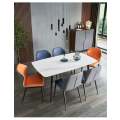 Marble Dining Room Set 7pc Rectangular Inc Table/Chairs