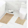 Bath Mat Set 2 Pieces, 20 * 31'' Bathroom Mat and 20 * 20'' U Shape Toilet Rug with Non Slip Adhe...