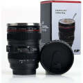 Camera Lens Coffee Mug | Steel Insulated Travel Tea Cup, Thermos Flask 400 ML, Black.