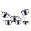 High Quality Stainless Steel Kitchen Pot Set  With Glass Lid 14pcs