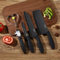 5pcs Stainless Steel Black Kitchen Knives