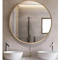 Premium Quality Round Wall Mirrors Gold Metal Frame Large Bathroom/Living Room Mirror HD Circle M...