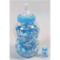 Congratulations, A Baby Shower for a Boy! Large bottle as a piggy bank, containing 30 small bottl...