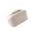Beige Waterproof Portable Comestic Bag, Large Capacity Makeup Bag, Travel Toiletry Bag.