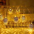 Christmas Battery Power LED Golden Moroccan Ball Garland Lights Outdoor Fairy String Lights Chris...