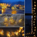 Christmas Battery Power LED Golden Moroccan Ball Garland Lights Outdoor Fairy String Lights Chris...