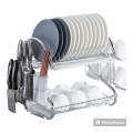 Large Dish Drying Rack Cup Drainer 2-Tier Strainer Holder Tray Stainless Steel Kitchen Accessorie...