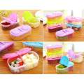 Double Compartment Sealed Plastic Storage Box w/ Lid for Kitchen Refrigerator