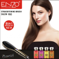 ENZO LCD Hair Straightener Comb Electric Brush Ceramic