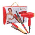 ENZO 3 in 1 curling iron hair straightener hair dryer set