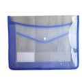 PVC Blue Infinity Clear Docment Button File Folder, For Hospital, Paper Size: A5